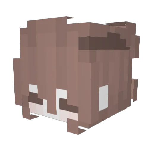 Neneka__ Minecraft avatar head, 3D render