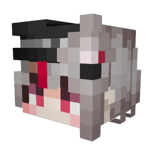 Neneko__Mashiro Minecraft avatar head, 3D render