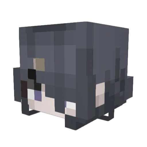 Neneschi Minecraft avatar head, 3D render