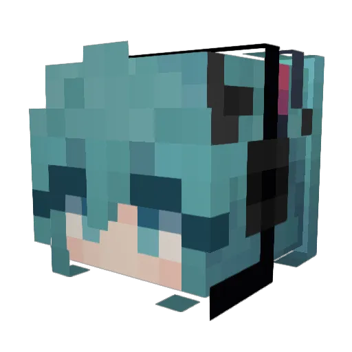 Neneshko Minecraft avatar head, 3D render