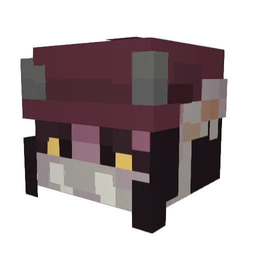 Nenewa Minecraft avatar head, 3D render