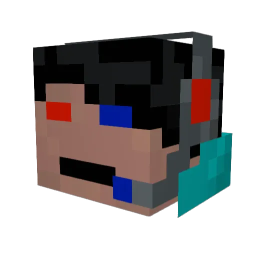 Nenikam13 Minecraft avatar head, 3D render