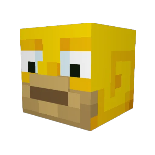 NenitoMalo Minecraft avatar head, 3D render