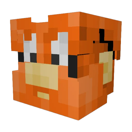 Nenrou Minecraft avatar head, 3D render
