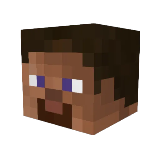Nenthel Minecraft avatar head, 3D render