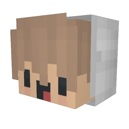 Nentroxuhc Minecraft avatar head, 3D render