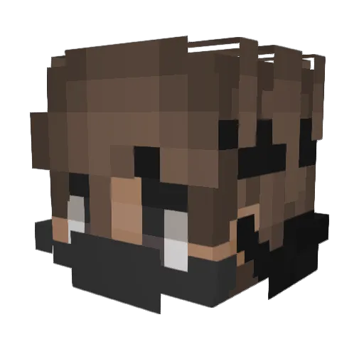 NenusClon Minecraft avatar head, 3D render