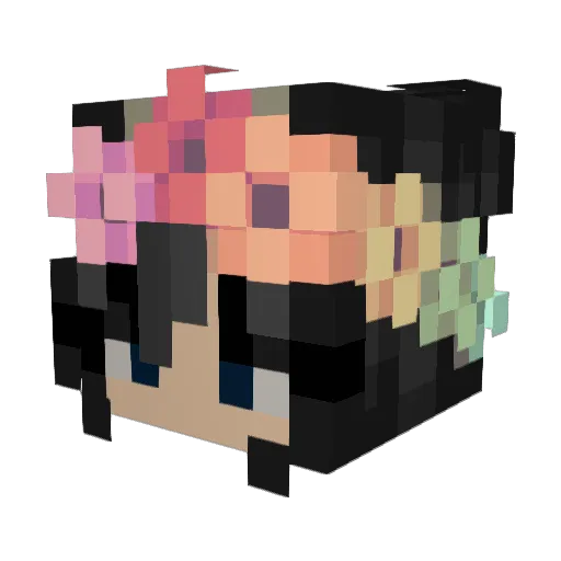 Nenyy Minecraft avatar head, 3D render