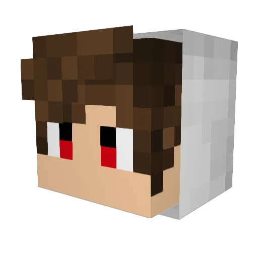 Nenzar Minecraft avatar head, 3D render