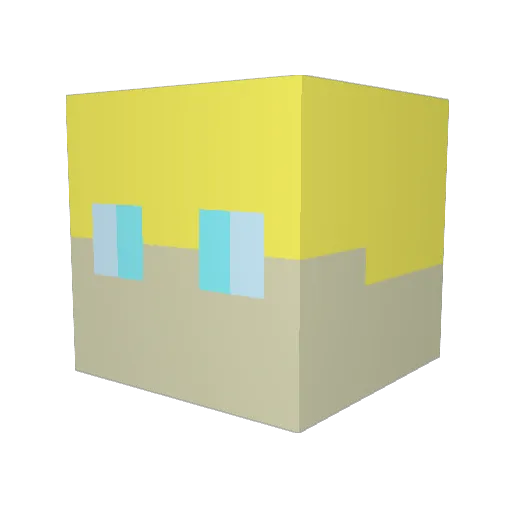 Neo1001 Minecraft avatar head, 3D render