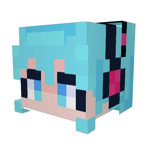 Neo7105 Minecraft avatar head, 3D render