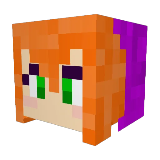 Neo888huang Minecraft avatar head, 3D render