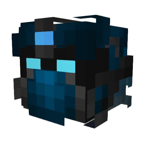 NeoCarmine Minecraft avatar head, 3D render