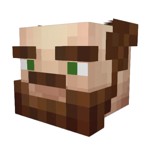 NeoCaveman Minecraft avatar head, 3D render
