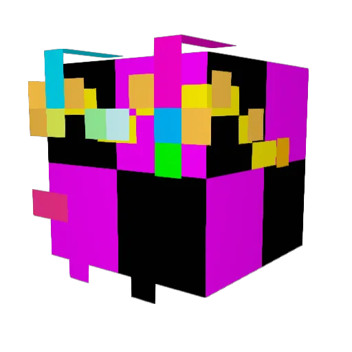 NeoCommuna Minecraft avatar head, 3D render