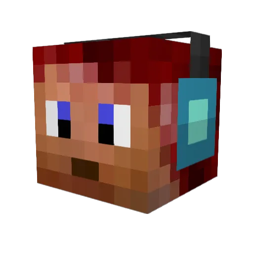NeoDown Minecraft avatar head, 3D render