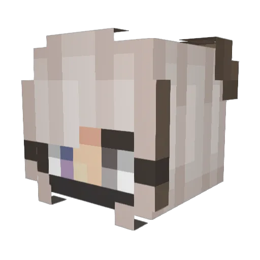 NeoFR Minecraft avatar head, 3D render
