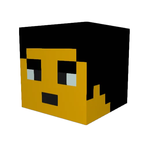 NeoGlider Minecraft avatar head, 3D render
