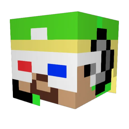 NeoHero_ Minecraft avatar head, 3D render