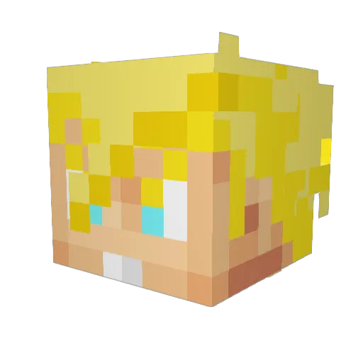 NeoHybridV2 Minecraft avatar head, 3D render