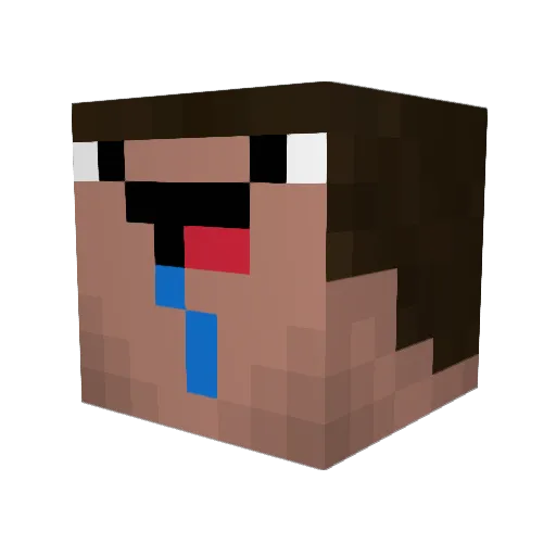 NeoJapan3 Minecraft avatar head, 3D render