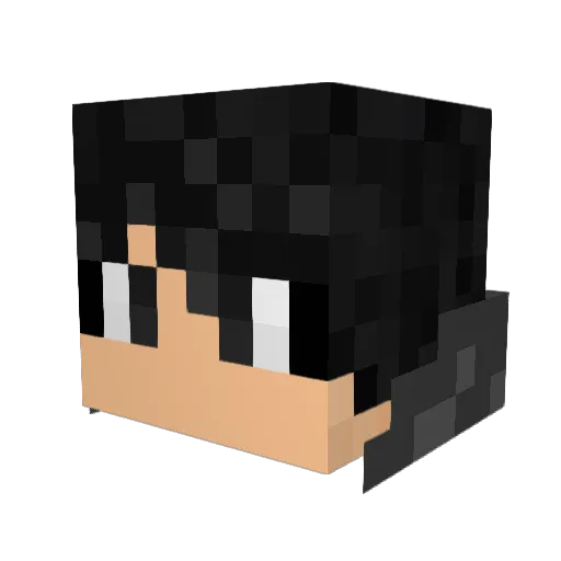 NeoKaiser Minecraft avatar head, 3D render