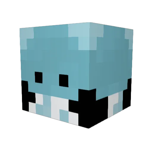 NeoLuxe Minecraft avatar head, 3D render