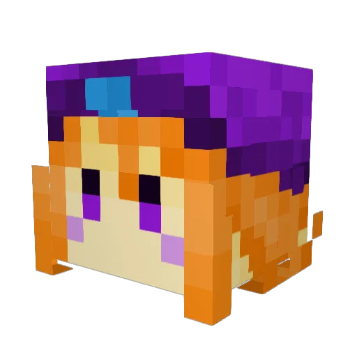 NeoLynk Minecraft avatar head, 3D render
