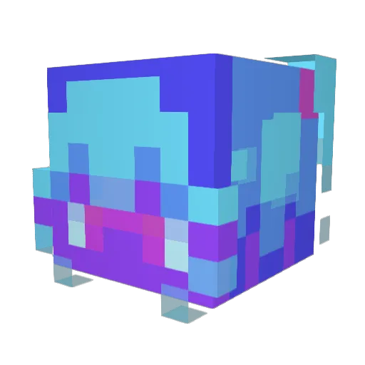 NeoMello Minecraft avatar head, 3D render