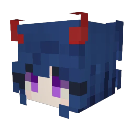 NeoMitty Minecraft avatar head, 3D render