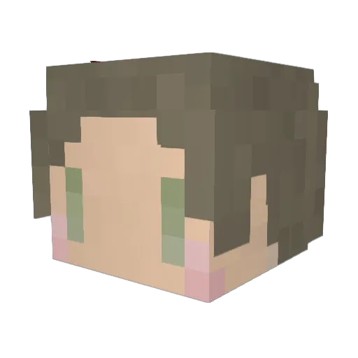 NeoNeetHUS Minecraft avatar head, 3D render
