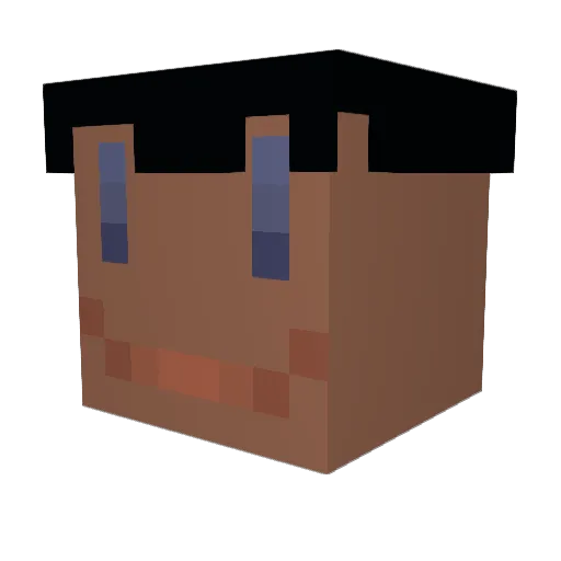 NeoNigeria Minecraft avatar head, 3D render