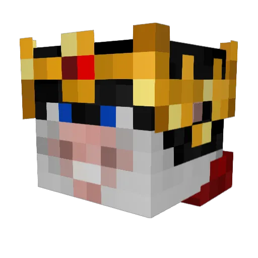 NeoRafake Minecraft avatar head, 3D render