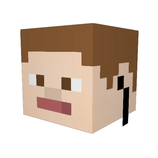 NeoRevolution Minecraft avatar head, 3D render