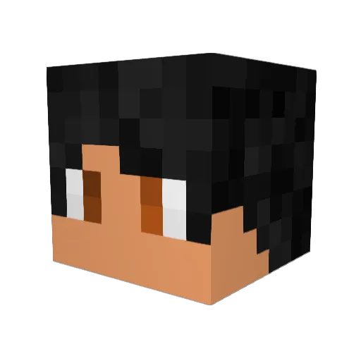 NeoSparky Minecraft avatar head, 3D render