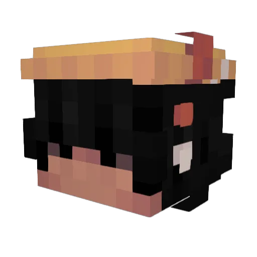 NeoSunnix Minecraft avatar head, 3D render
