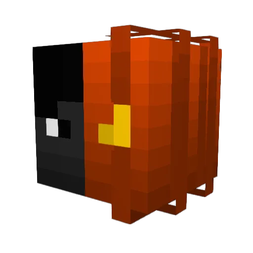 NeoTheOrange Minecraft avatar head, 3D render