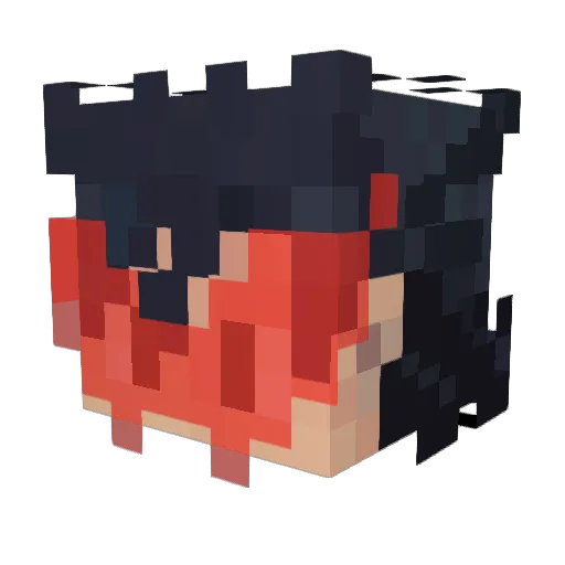NeoVortexs Minecraft avatar head, 3D render