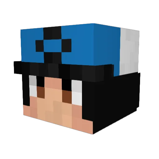NeoX_01 Minecraft avatar head, 3D render