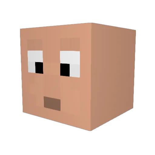 NeoZiiax Minecraft avatar head, 3D render
