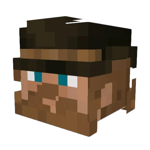 NeoZoko Minecraft avatar head, 3D render