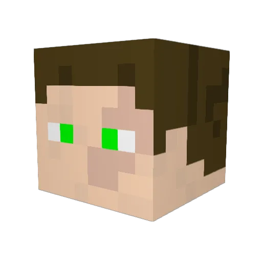 Neo_GHB Minecraft avatar head, 3D render