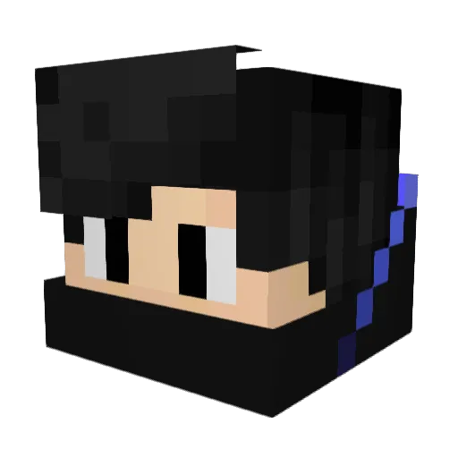 Neo_Moonlit Minecraft avatar head, 3D render