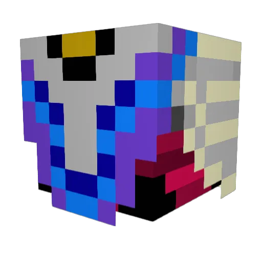 Neo_vintage Minecraft avatar head, 3D render