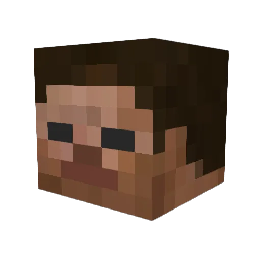 Neoazur Minecraft avatar head, 3D render