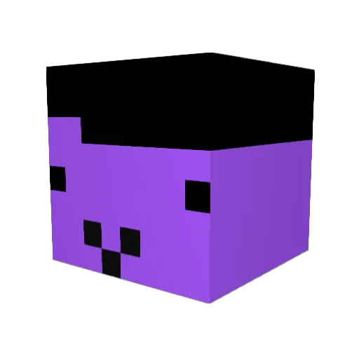Neobum Minecraft avatar head, 3D render