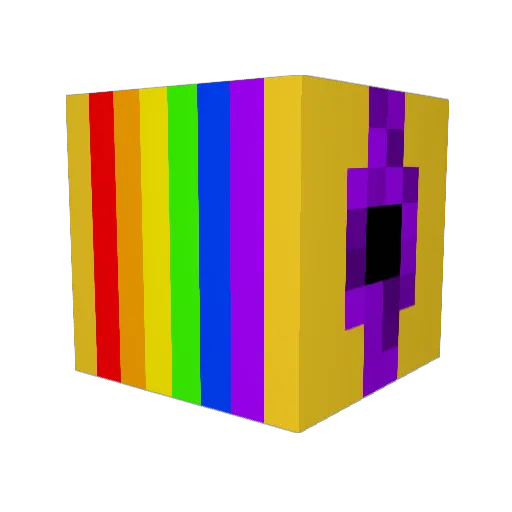 Neohyte Minecraft avatar head, 3D render
