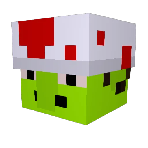 Neoin Minecraft avatar head, 3D render