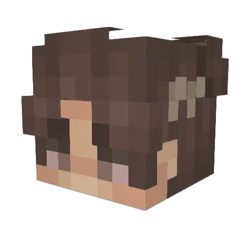 Neokotus Minecraft avatar head, 3D render