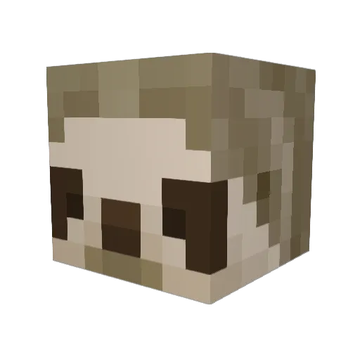Neolbo Minecraft avatar head, 3D render